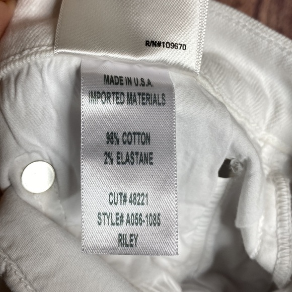 AGOLDE riley high rise straight crop jeans size 31 white boho button fly comfy - Picture 7 of 7